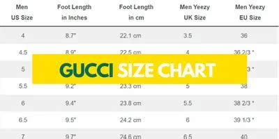 gucci ace size chart.